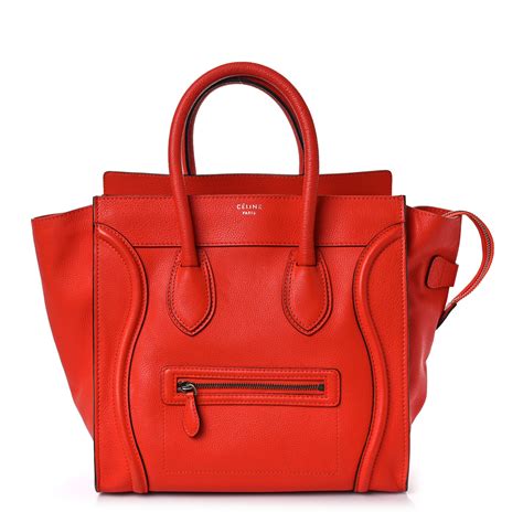 celine red mini luggage tote|Celine shoulder luggage tote price.